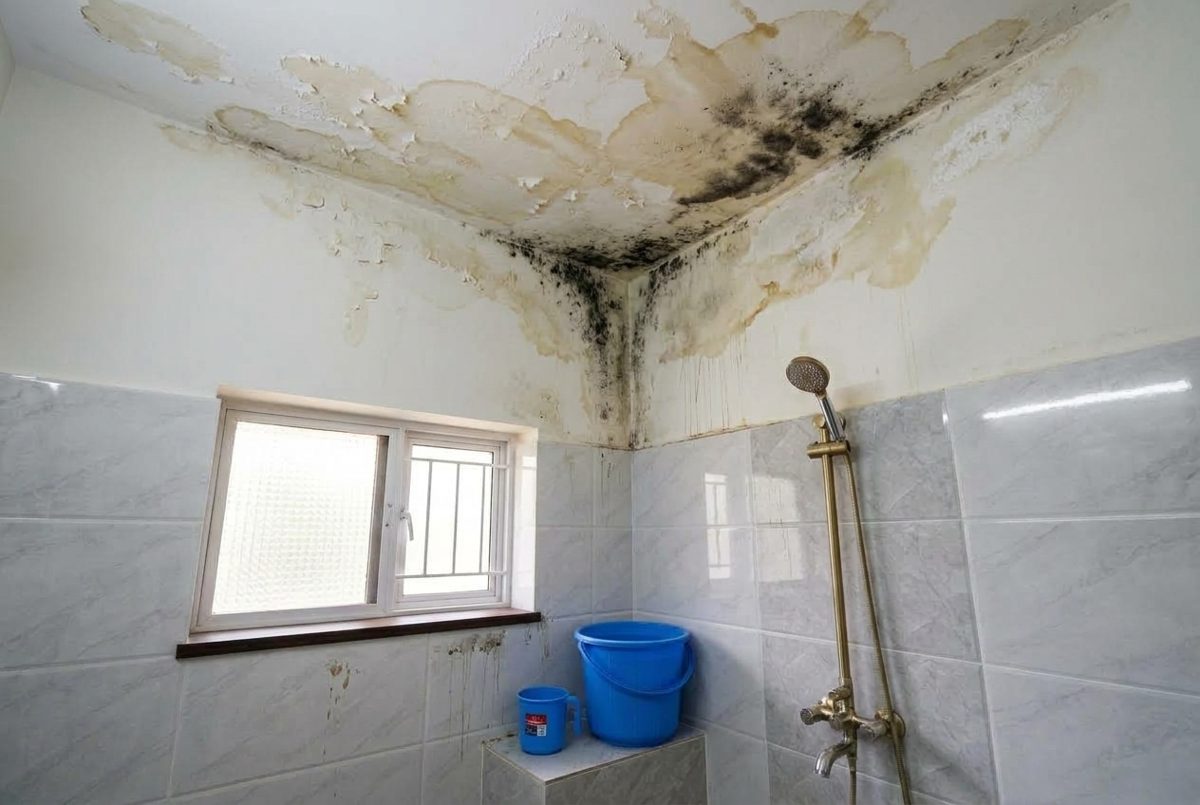 Bathroom Seepage Treatment — before