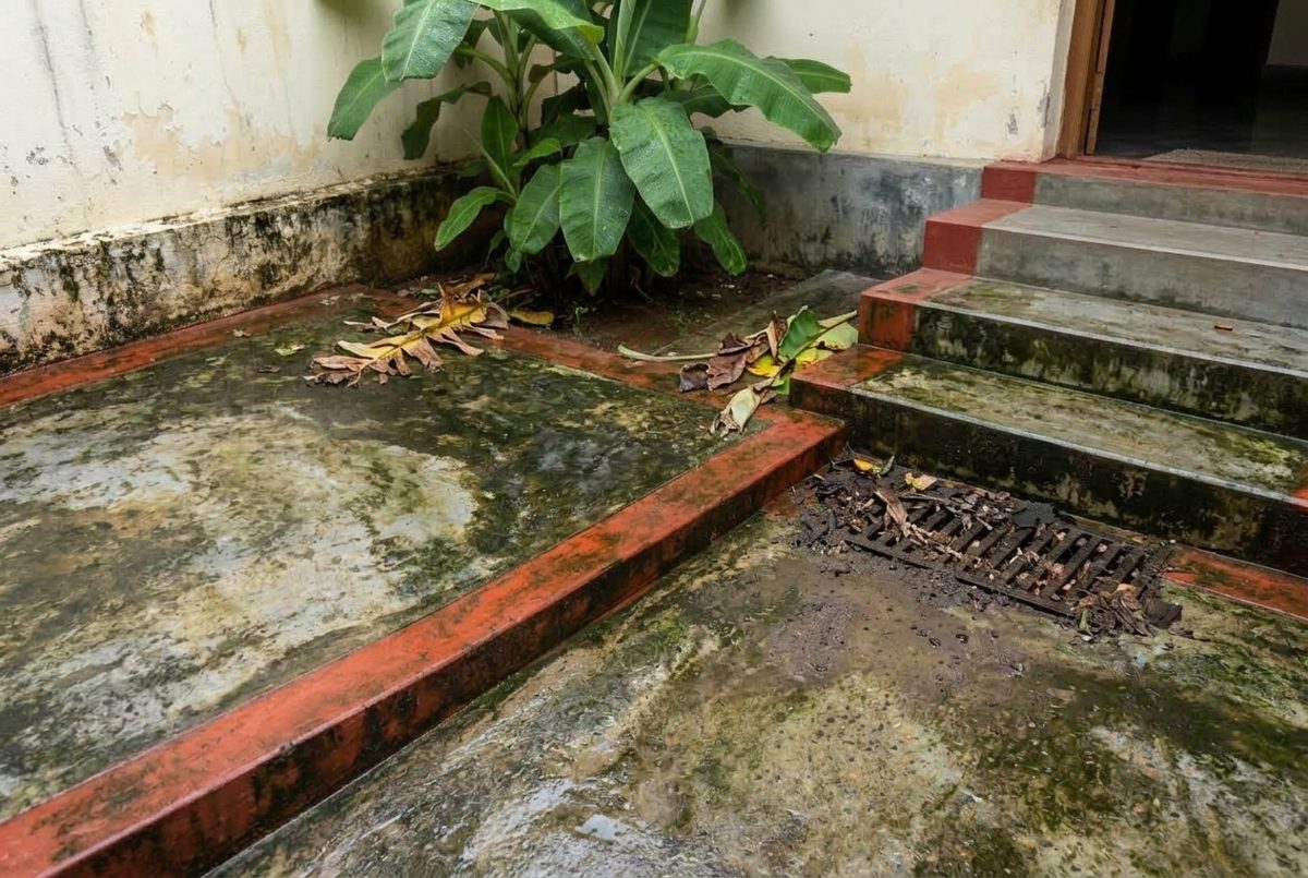 Concrete Surface Wash — before
