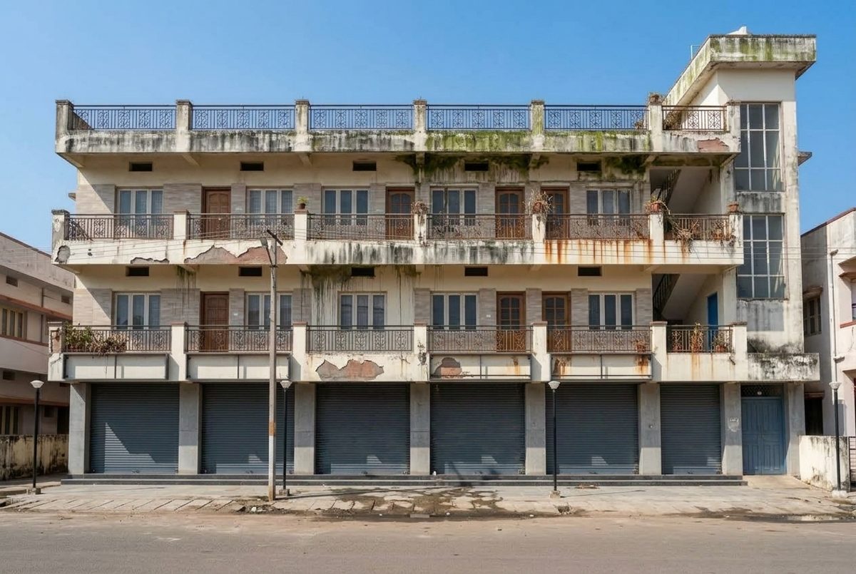 Commercial Facade Restoration — before