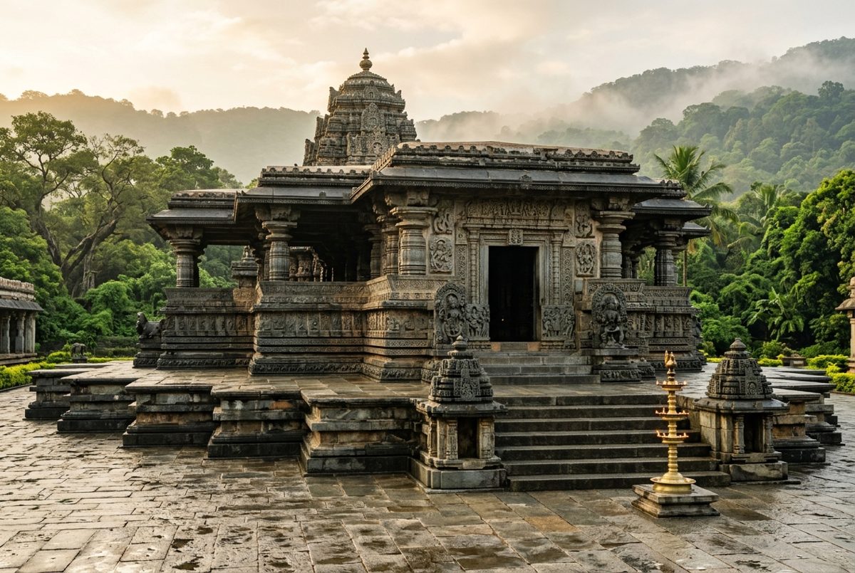 Temple Stone Steps & Pillars — after